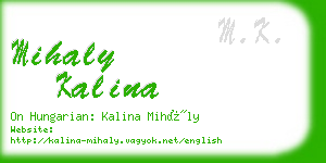 mihaly kalina business card